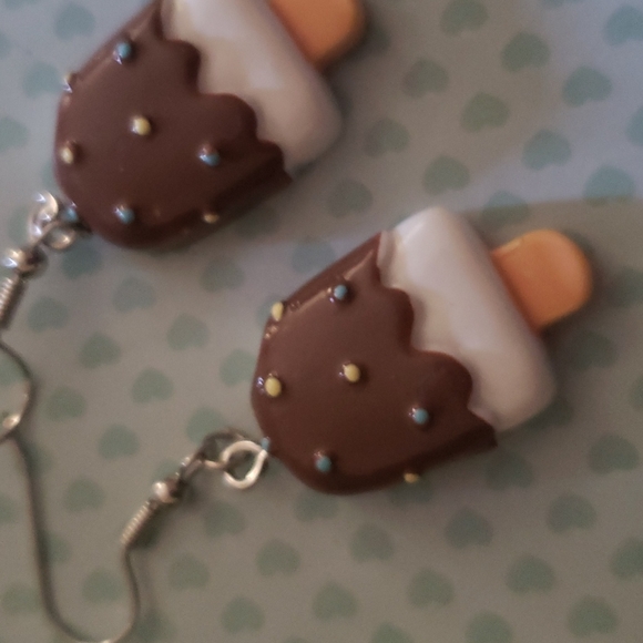 Chocolate Popsicle Earrings - Picture 3 of 3